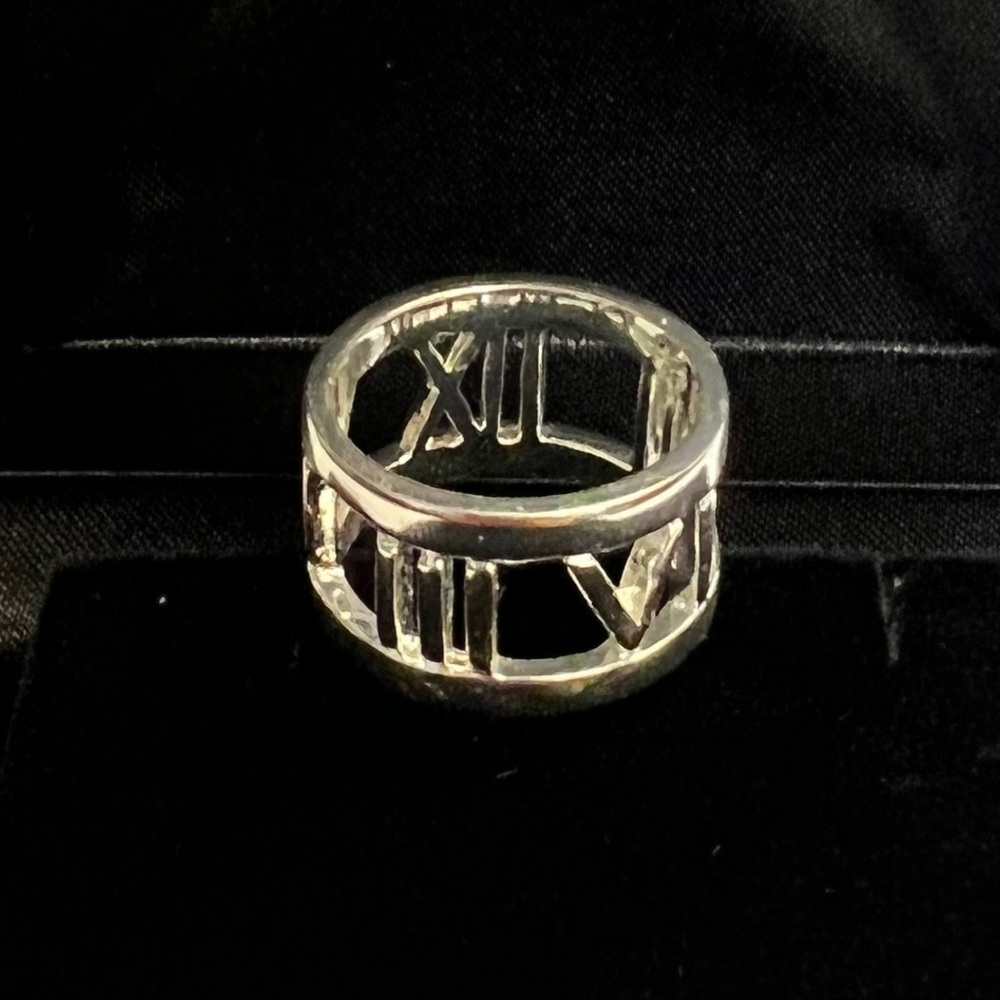 925 Silver Roman Numerals Ring